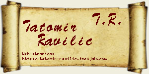 Tatomir Ravilić vizit kartica